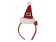 Červená vánoční svítící čelenka s čepicí Santa - 12*7*27 cm Clayre & Eef