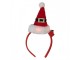Červená vánoční svítící čelenka s čepicí Santa - 12*7*27 cm Clayre & Eef