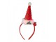 Červená vánoční svítící čelenka s čepicí Santa - 12*7*27 cm Clayre & Eef