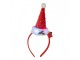 Červená vánoční svítící čelenka s čepicí Santa - 12*7*27 cm Clayre & Eef