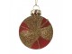 Christmas Bauble ? 6x3x7 Cm Gold Colored Red Glass - 7.0 cm Clayre & Eef
