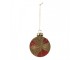 Christmas Bauble ? 6x3x7 Cm Gold Colored Red Glass - 7.0 cm Clayre & Eef