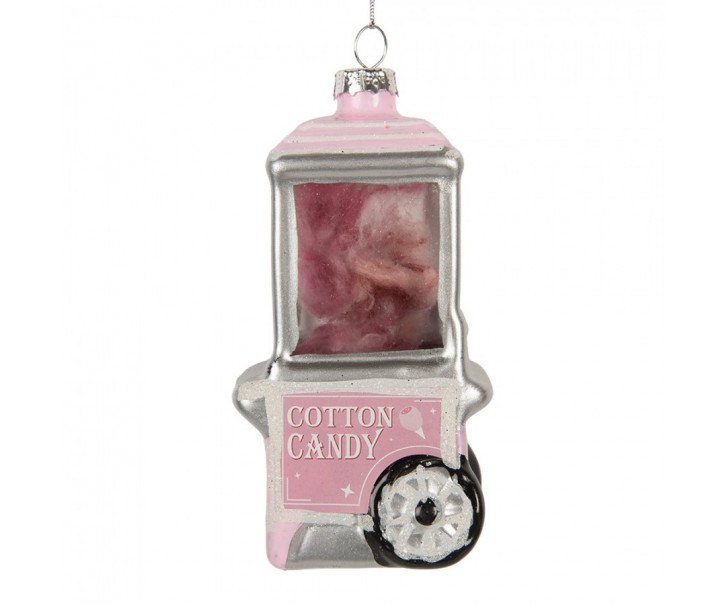 Vánoční ozdoba stroj na cukrovou vatu Cotton Candy - 6*5*11 cm Clayre & Eef