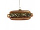 Vánoční skleněná závěsná ozdoba hot dog - 13*4*6 cm Clayre & Eef