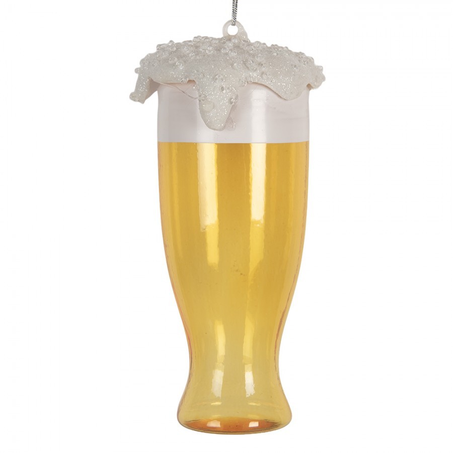 Vánoční ozdoba sklenice piva - Ø 7*14 cm