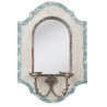 Bílo - modré nástěnné zrcadlo s držáky na svíčky - 48*17*70 cm
Rozměr: 48*17*70 cmMateriál: sklo, dřevo