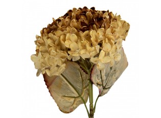 Béžová umělá dekorace sušená květina hortenzie - 15*15*47 cm