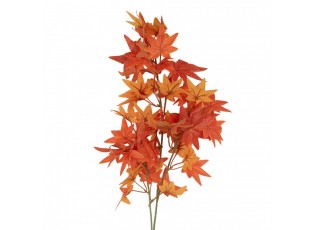 Dekorace umělá větvička s oranžovými listy - 12*10*90 cm