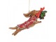 Christmas Ornament Dog 12x2x4 Cm Brown Plastic - 12.0 cm Clayre & Eef