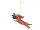 Christmas Ornament Dog 12x2x4 Cm Brown Plastic - 12.0 cm Clayre & Eef