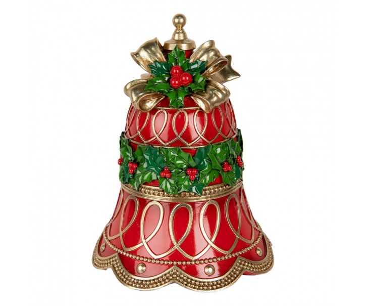 Christmas Decoration Figurine Bell ? 32x41 Cm Red Plastic - ? 32*41 cm Clayre & Eef