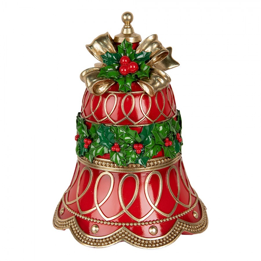 Christmas Decoration Figurine Bell ? 32x41 Cm Red Plastic - ? 32*41 cm