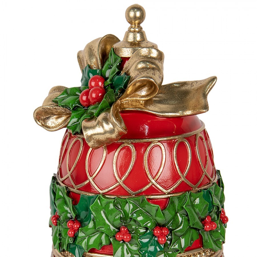 Christmas Decoration Figurine Bell ? 32x41 Cm Red Plastic - ? 32*41 cm
