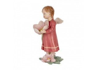 Decorative Figurine Angel 7x6x12 Cm Pink Plastic - 7.0 cm