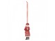 Vánoční závěsná ozdoba Santa Claus s koníkem - 4*3*11 cm Clayre & Eef