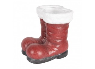 Červená vánoční dekorace santovo boty - 22*22*23 cm