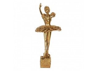 Zlatá antik dekorace Ballerina na podstavci - 20*17*45 cm