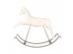 Béžový antik dekorační houpací kůň Rocking Horse - 61*15*51cm Clayre & Eef