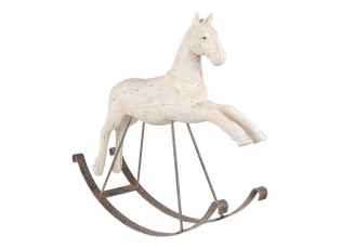 Béžový antik dekorační houpací kůň Rocking Horse - 61*15*51cm