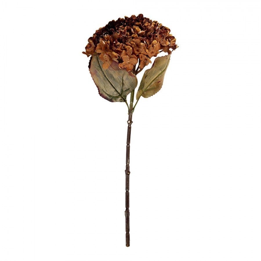 Vínová umělá dekorace sušená květina hortenzie - 15*15*47 cm
