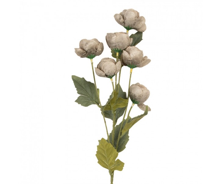 Artificial Flower 10x10x63 Cm Grey Plastic - 10*10*63 cm Clayre & Eef