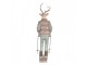 Dekorace Jelen Deer ve svetru na lyžích - 16*11*33 cm Clayre & Eef