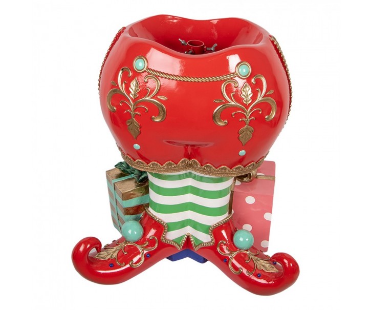 Christmas Tree Stand Shoes 57x41x66 Cm Red Plastic - 57.0 cm Clayre & Eef