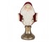 Červená vánoční dekorace busta Santa Claus - 9*7*15 cm Clayre & Eef