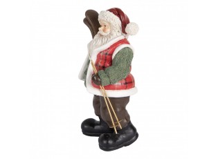 Christmas Decoration Figurine Santa Claus 15x11x25 Cm Green Red Plastic - 15.0 cm