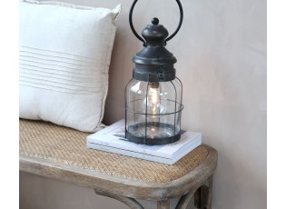 Francouzská stájová lucerna se žárovkou a časovačem French Stable - Ø 16,5*36 cm