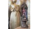 Mosazná antik dekorace Betlém na podstavci Nativity Scene - Ø 14*43 cm Clayre & Eef