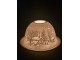 Bílý porcelánový svícen na čajovou svíčku zimní krajina Paollo - Ø 12 * 8 cm Clayre & Eef