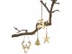 Set 4ks zlatá antik závěsná kovová ozdoba Deer gold - 8-10*1 cm daan kromhout