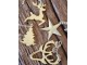 Set 4ks zlatá antik závěsná kovová ozdoba Deer gold - 8-10*1 cm daan kromhout