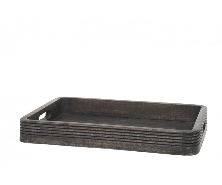 Granitový antik dřevěný servírovací podnos s uchy Tours Tray - 30*40 cm Chic Antique