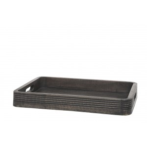 Granitový antik dřevěný servírovací podnos s uchy Tours Tray - 30*40 cm