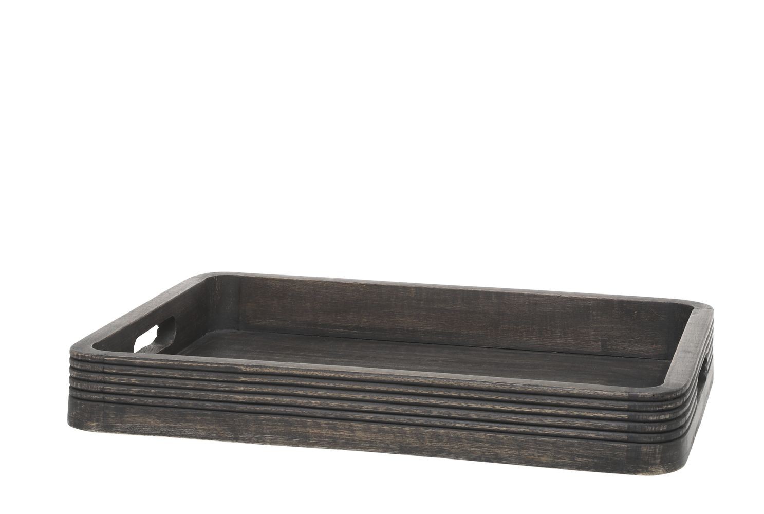 Granitový antik dřevěný servírovací podnos s uchy Tours Tray - 30*40 cm