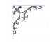 Šedá antik litinová konzole s ornamentem Lilie French - 25*4*25 cm Chic Antique