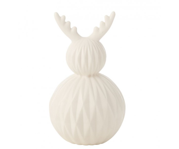 Bílá porcelánová lampa jelen Deer Led - Ø 13*23 cm J-Line by Jolipa