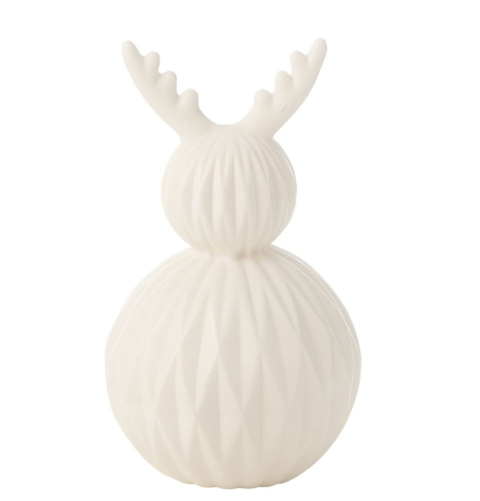Bílá porcelánová lampa jelen Deer Led - Ø 13*23 cm