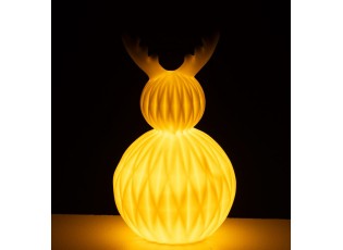 Bílá porcelánová lampa jelen Deer Led - Ø 13*23 cm