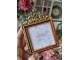 Zlatý zdobený fotorámeček ve vintage stylu - 9*1*11 cm / 7*7 cm Clayre & Eef