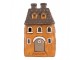 Cihlový domek svícen na čajovou svíčku Homely - 23*17*37 cm Clayre & Eef