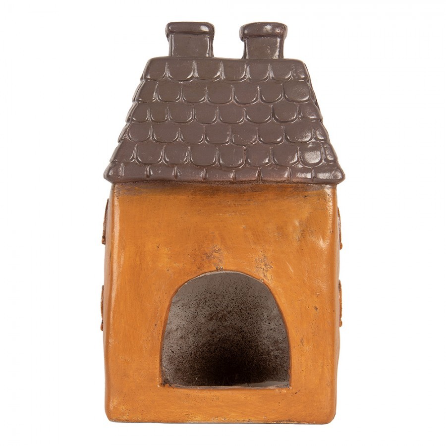 Cihlový domek svícen na čajovou svíčku Homely - 23*17*37 cm