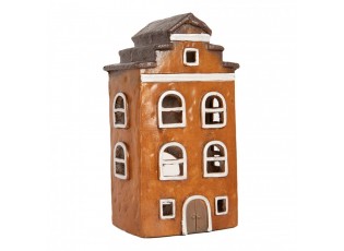 Cihlový domek svícen na čajovou svíčku Homely - 20*15*34 cm