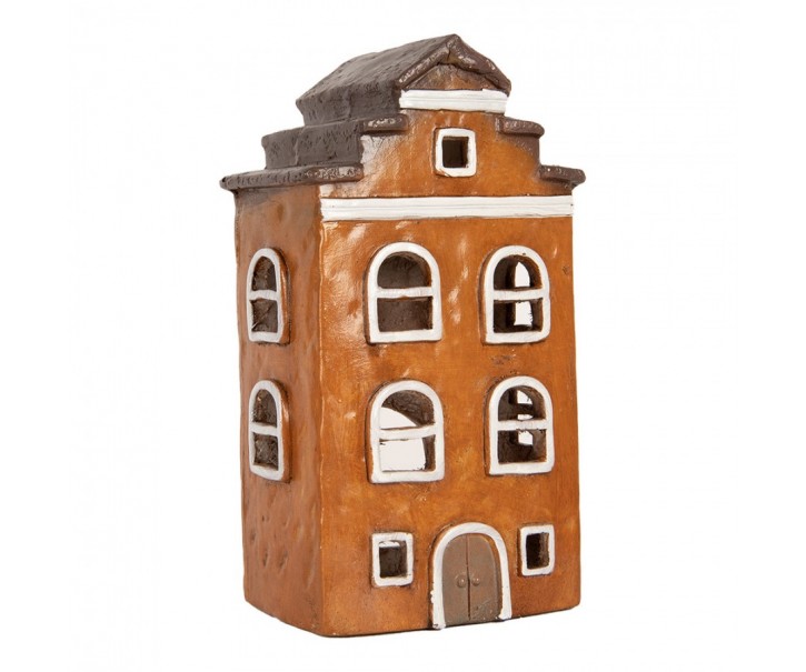 Cihlový domek svícen na čajovou svíčku Homely - 20*15*34 cm Clayre & Eef