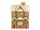 Zelený domek svícen na čajovou svíčku Homely - 23*15*33 cm Clayre & Eef