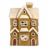 Zelený domek svícen na čajovou svíčku Homely - 23*15*33 cm