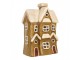 Zelený domek svícen na čajovou svíčku Homely - 23*15*33 cm Clayre & Eef
