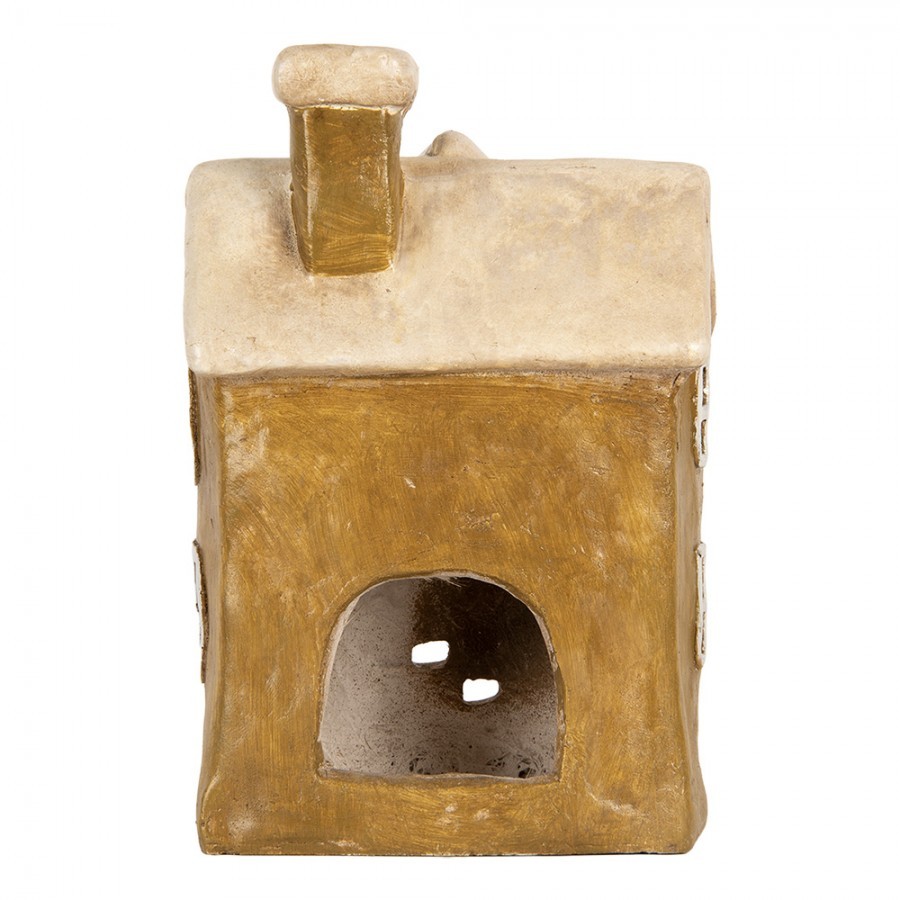 Zelený domek svícen na čajovou svíčku Homely - 23*15*33 cm